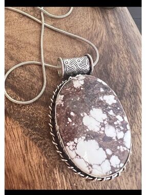 Wild Horse Turquoise 925 Silver Plated Necklace Native American Jewelry